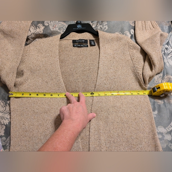 Parisian signature Fine Italian Merino Wool size medium women's open cardigan - Picture 10 of 13